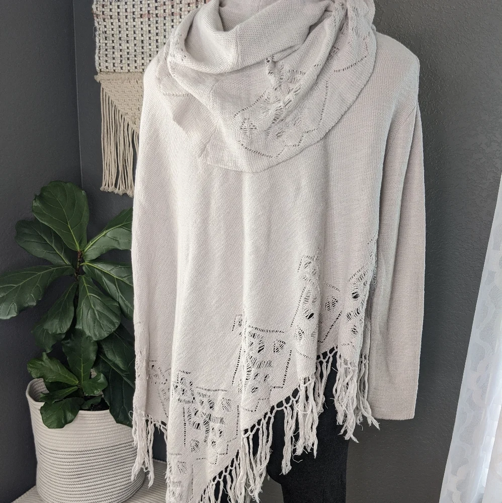 Free People Temptress Cowl Neck Sweater Poncho - Picture 7 of 13